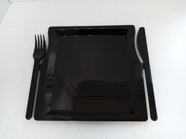 Комплект Посуда Премиум одноразовая черная